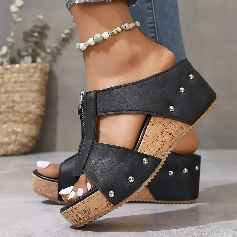 Paula | Sandalias ortopédicas con tacón de cuña