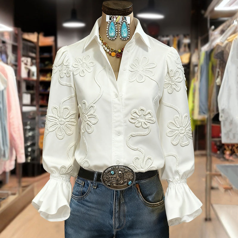 Camisa Casual con Estampado Floral